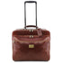 Varsavia - Leather pilot case with two wheels